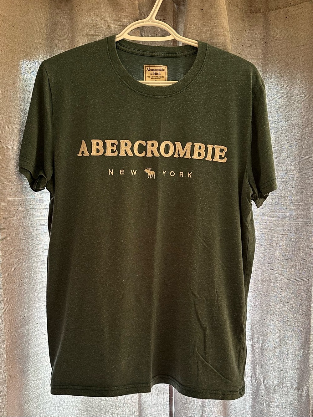 Heathered Abercrombie & Fitch Crew Neck Tee - Forest Green